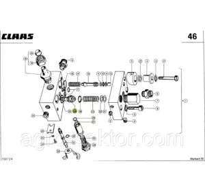 Гідроклапан тюкошвирялки на прес-підбирач Claas Markant 672234.1